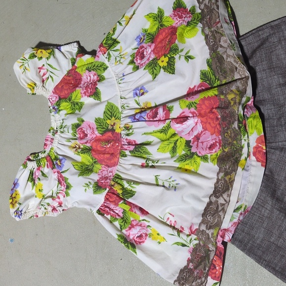 Matilda Jane floral Capri outfit size 6 - Picture 2 of 6